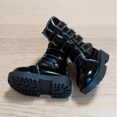 SHM062BLK MSD DOC bjd Obitsu 60cm Doll Shoes Buckle Boots Black